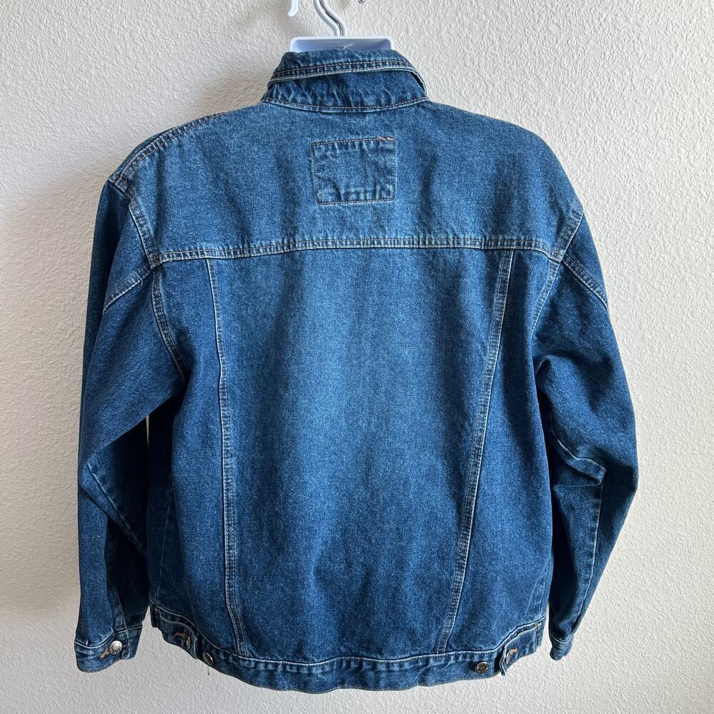 Smith's Workwear Denim Jacket Men's S Medium Wash Trucker Strawberry Patch Jean - Picture 5 of 6